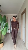 ZR MUMLU JEAN KAHVERENGİ