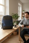 Unisex Laptop Bölmeli USB Destekli Sırt Çantası - Su Geçirmez
