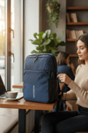 Unisex Laptop Bölmeli USB Destekli Sırt Çantası - Su Geçirmez