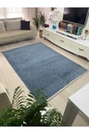 DOKU 2 MAVİ Kaymaz Dokuma Taban Salon Mutfak Koridor Halısı