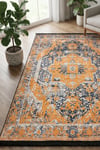 Ege 2075 Kaymaz Taban Makinede Yıkanabilir Dijital Baskılı Şönil Dokuma Kilim