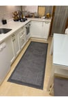Elit Premium Sisal Halı Antrasit Kaymaz Taban Yıkanabilir Mutfak Halısı Koridor Yolluk Modern Hasır Dokulu