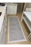 Elit Premium Sisal Halı Gri - Krem Kaymaz Taban Yıkanabilir Mutfak Halısı Koridor Yolluk Modern Hasır Dokulu