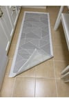 Elit Premium Sisal Halı Gri - Krem Kaymaz Taban Yıkanabilir Mutfak Halısı Koridor Yolluk Modern Hasır Dokulu