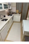 Elit Premium Sisal Halı Krem Kaymaz Taban Yıkanabilir Mutfak Halısı Koridor Yolluk Modern Hasır Dokulu