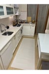 Elit Premium Sisal Halı Krem Kaymaz Taban Yıkanabilir Mutfak Halısı Koridor Yolluk Modern Hasır Dokulu