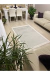 Elit Sisal Kaymaz Taban Makinada Yıkanabilir Gri - Krem Renk Mutfak Koridor Salon Halısı
