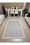 Elit Sisal Kaymaz Taban Makinada Yıkanabilir Gri - Krem Renk Mutfak Koridor Salon Halısı