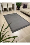 Elit Sisal Kaymaz Taban Makinada Yıkanabilir Antrasit Renk Mutfak Koridor Salon Halısı