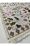 Flower Kaymaz Taban Makinede Yıkanabilir Dijital Baskılı Yolluk Halı Kilim