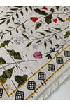 Flower Kaymaz Taban Makinede Yıkanabilir Dijital Baskılı Yolluk Halı Kilim