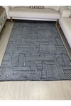 GALAKSİ ANTRASİT Kaymaz Dokuma Taban Antialerjik Salon Mutfak Koridor Halısı