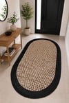 Kaymaz Taban Makinede Yıkanabilir Sisal Desenli Kolay Silinir Salon Halısı Mutfak Halısı Halı Yolluk