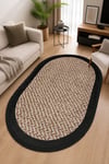 Kaymaz Taban Makinede Yıkanabilir Sisal Desenli Kolay Silinir Salon Halısı Mutfak Halısı Halı Yolluk
