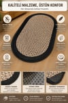 Kaymaz Taban Makinede Yıkanabilir Sisal Desenli Kolay Silinir Salon Halısı Mutfak Halısı Halı Yolluk