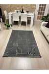 Odessa 1605 Antrasit Kaymaz Dokuma Taban Makinede Yıkanabilir Salon Mutfak Koridor Halısı