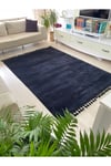 PUFFY SİYAH Kaymaz Dokuma Taban Soft Oturma Odası Salon Halısı
