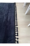 PUFFY SİYAH Kaymaz Dokuma Taban Soft Oturma Odası Salon Halısı
