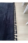 PUFFY SİYAH Kaymaz Dokuma Taban Soft Oturma Odası Salon Halısı