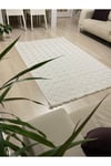 SAFİR 1644 Krem Kaymaz Dokuma Taban Makinede Yıkanabilir Salon Mutfak Koridor Halısı
