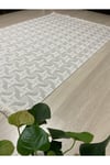 SAFİR 1644 Krem - Vizon Kaymaz Dokuma Taban Makinede Yıkanabilir Salon Mutfak Koridor Halısı