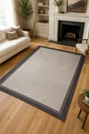 Sisal Desenli Kaymaz Taban Makinede Yıkanabilir Salon Halısı Mutfak Halısı Kordior Halısı
