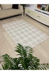 ZÜMRÜT Krem - Vizon Kaymaz Dokuma Taban Makinede Yıkanabilir Salon Mutfak Koridor Halısı