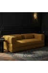 Lüks Tasarım Modüler Fitilli Kadife Yer Kanepesi - Kiremit Rengi Modern Sedir & Lounger