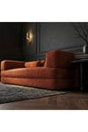 Lüks Tasarım Modüler Fitilli Kadife Yer Kanepesi - Kiremit Rengi Modern Sedir & Lounger