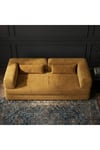 Lüks Tasarım Modüler Fitilli Kadife Yer Kanepesi - Kiremit Rengi Modern Sedir & Lounger