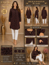Dokuma Tunik - Bordo | Siyah Desenli