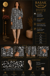Dokuma Tunik - Siyah | Beyaz Soyut Desenli
