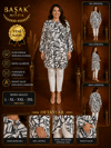 Dokuma Tunik -Siyah | Beyaz Soyut Desenli