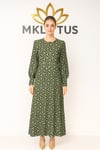 Karin Kumaş Desenli Elbise Günlük Rahat Şıklık