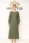 Karin Kumaş Desenli Elbise Günlük Rahat Şıklık