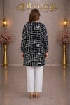 MODA BAŞAK %100 PAMUK DOKUMA DESENLİ TUNİK RAHAT KESİM BÜYÜK BEDEN