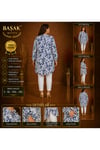 MODA BAŞAK %100 PAMUK DOKUMA DESENLİ TUNİK RAHAT KESİM BÜYÜK BEDEN