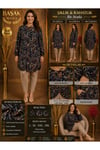 MODA BAŞAK %100 PAMUK DOKUMA DESENLİ TUNİK RAHAT KESİM BÜYÜK BEDEN