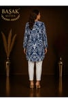 MODA BAŞAK %100 PAMUK DOKUMA DESENLİ TUNİK RAHAT KESİM BÜYÜK BEDEN