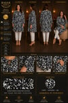 MODA BAŞAK %100 PAMUK DOKUMA DESENLİ TUNİK RAHAT KESİM BÜYÜK BEDEN