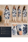 MODA BAŞAK %100 PAMUK DOKUMA DESENLİ TUNİK RAHAT KESİM BÜYÜK BEDEN