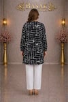 MODA BAŞAK %100 PAMUK DOKUMA DESENLİ TUNİK RAHAT KESİM BÜYÜK BEDEN