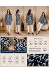 MODA BAŞAK %100 PAMUK DOKUMA DESENLİ TUNİK RAHAT KESİM BÜYÜK BEDEN