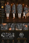 MODA BAŞAK %100 PAMUK DOKUMA DESENLİ TUNİK RAHAT KESİM BÜYÜK BEDEN