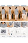 MODA BAŞAK BÜRÜMCÜK DESENLİ GÖMLEK RAHAT KESİM BÜYÜK BEDEN