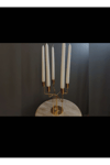 Altılı Metal Gold Şamdan