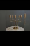 Altılı Metal Gold Şamdan