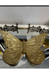Dekoratif Metal Kelebek Tabak Gold