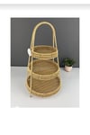 Rattan 3 katlı Sunumluk