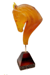 Reçine Şeffaf Amber At Heykeli Dekoratif Obje